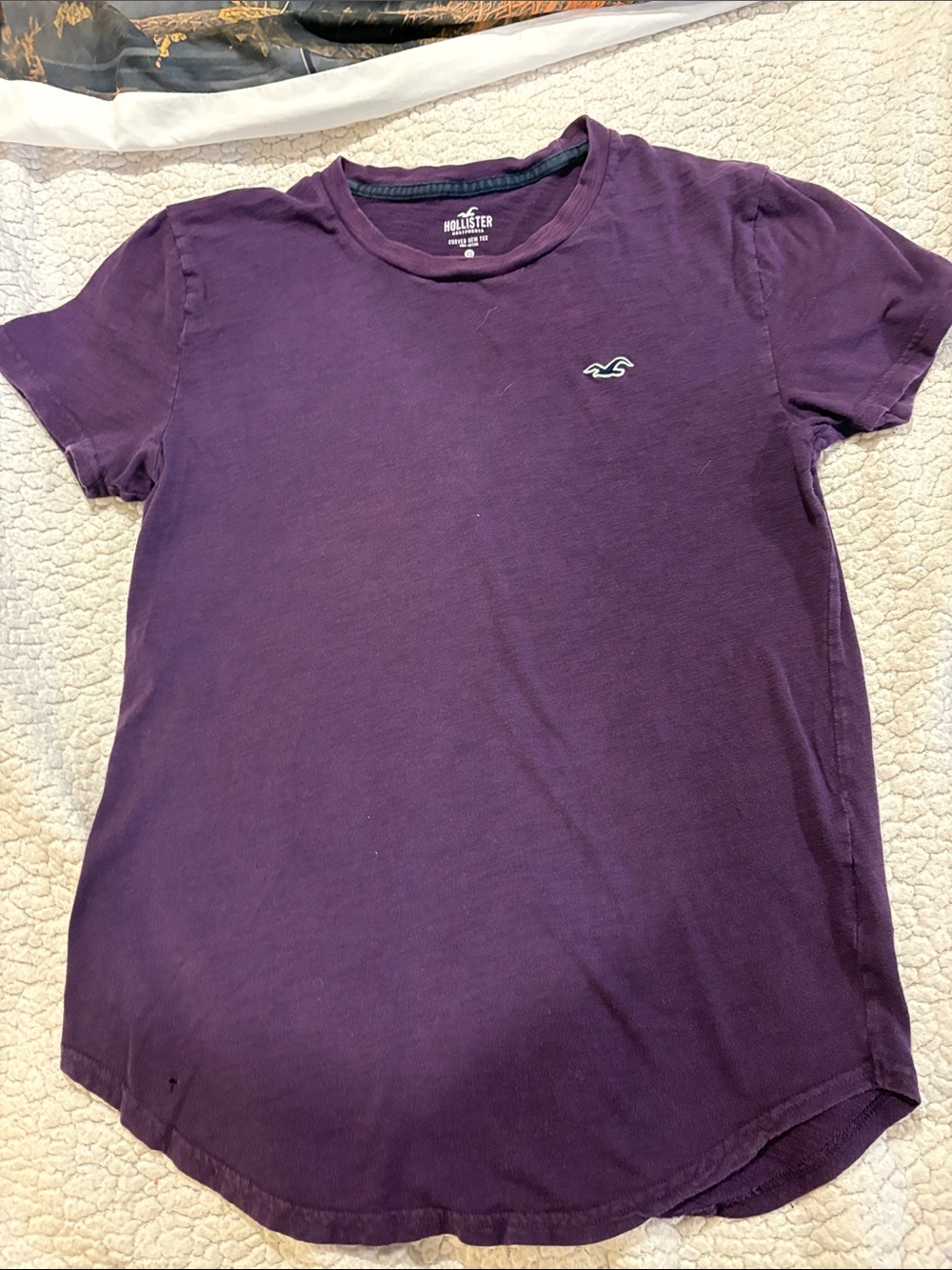 Hollister Deep Purple Crew Neck Short Sleeve Tee